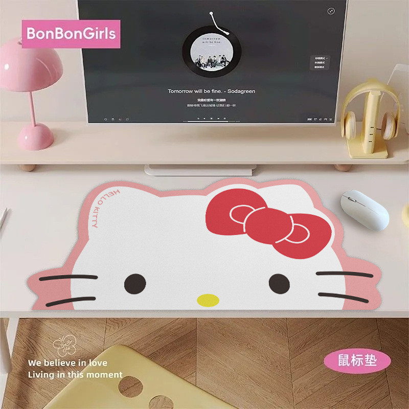 thảm trải bàn làm việc da sanrio chống nước miếng lót chuột cỡ lớn cinnamoroll kuromi melody quà tặng học sinh ký túc xá
