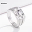 MIC _ Zircon Nhẫn Sáng Hình Học Kim Cương Giả Kẻ Sọc Mạ Điện Không Gây Dị Ứng Trang Sức Nam Đính Hôn Mở Ngón Tay Nhẫn Ban Nhạc Làm Quà Tặng