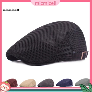 MIC _ Fashion Lưới Màu Trơn Thoáng Khí Nam Nữ Mũ Nồi Mũ Cotton