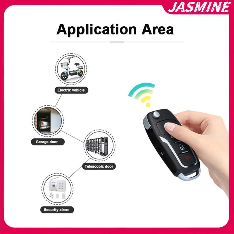 JASMINE 433 MHz Chìa khóa điều khiển từ xa ô tô Điện thông minh Thay thế cửa nhà để xe Nhân bản Sao chép từ xa 4 Channe JASMINE