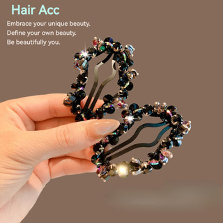 Kẹp tóc giả kim cương ánh sáng, phong cách sang trọng Hàn Quốc, phù hợp làm phụ kiện tóc nữ