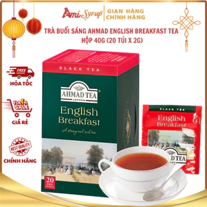 Trà Buổi Sáng AHMAD English Breakfast Tea Túi Lọc Có Bao Thiếc Hộp 40g (20 Túi x 2g)
