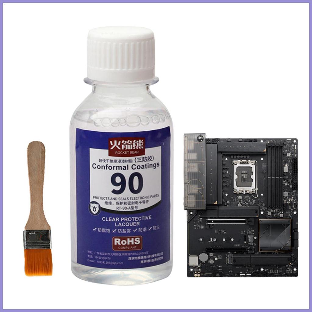 Lớp phủ chống thấm điện tử 100ML Lớp phủ bảo vệ trong suốt Chống thấm nước Nhanh khô Bảng mạch trong suốt mueadsyvn
