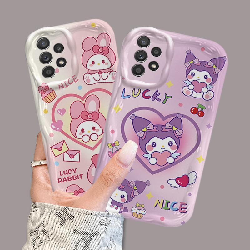 Ốp Silicon Hoạt Hình Cho Samsung A13 A23 A33 A32 A52 A52S 5G 3D TPU Mềm Sanrio Kuromi Cặp Đôi My Melody Vỏ Điện Thoại Chống Sốc