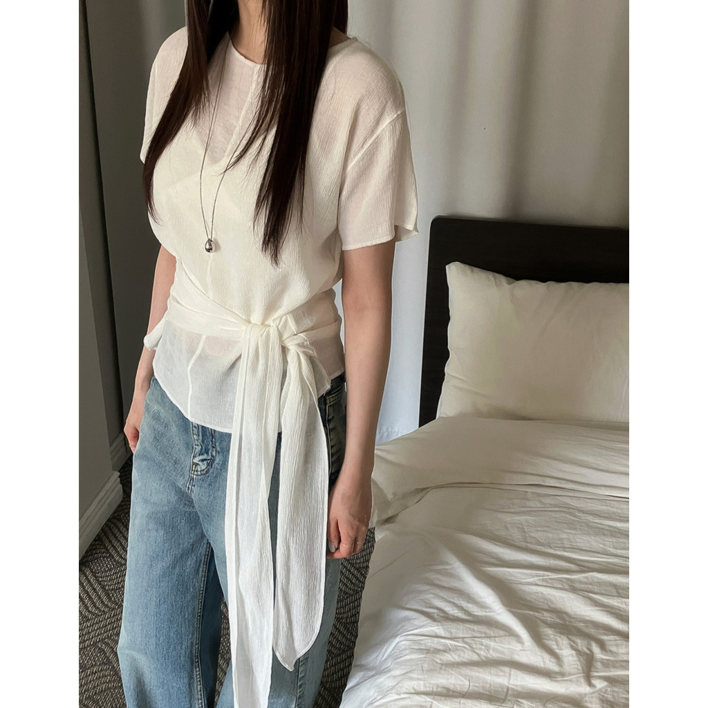 SUXI Áo thun nữ ngắn tay thanh lịch, phù hợp mùa hè 260411