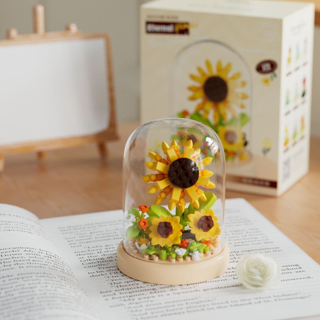 Trung Quốc Khối Xây Dựng Hoa Anh Đào Chậu Cây Bảo Quản Hoa Côn Trùng Cây Lắp Ráp Thông Minh Hạt Đồ Chơi Preser