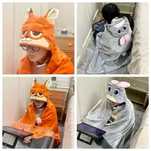 Anime Dễ Thương Hoạt Hình Cáo Nick Judy Thỏ Vui Nhộn Sang Trọng Khăn Choàng Áo Choàng Ngày Lễ Quà Tặng 4.13