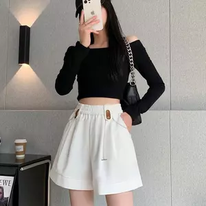 Quần kaki nữ plus size eo cao dáng rộng, thoáng mát cho mùa hè, thời thượng