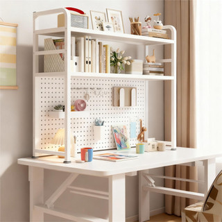 Kệ Tổ Chức Bàn Làm Việc 2 Trong 1 Có Tấm Gắn Móc, Kệ Sách 2 Tầng & Kệ Lưu Trữ Cho Bàn Học Tiết Kiệm Không Gian  Kệ