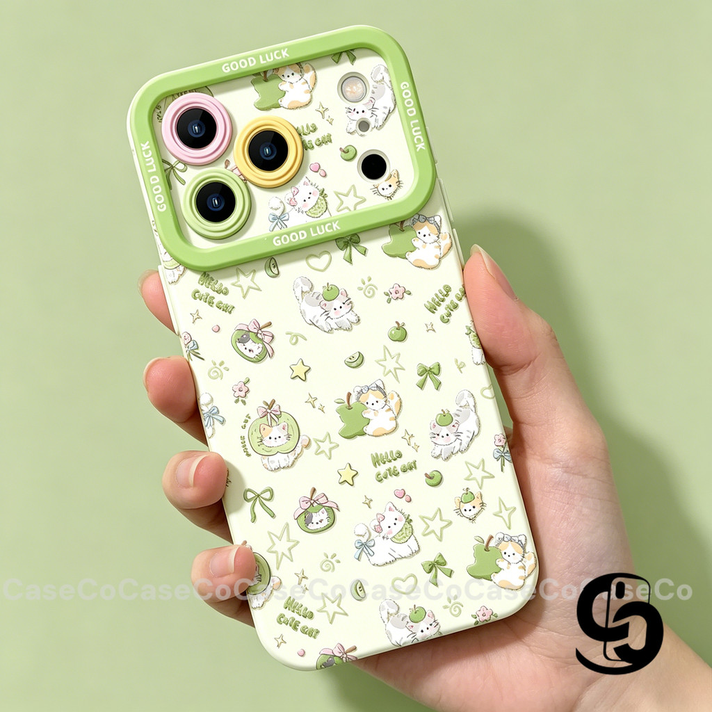 Ốp Lưng Cho Oppo Reno 12 15F 12F 15 11 7 6 7Z 11F 5F A94 F19Pro 8T Vỏ vòng tay ngôi sao mèo con tươi