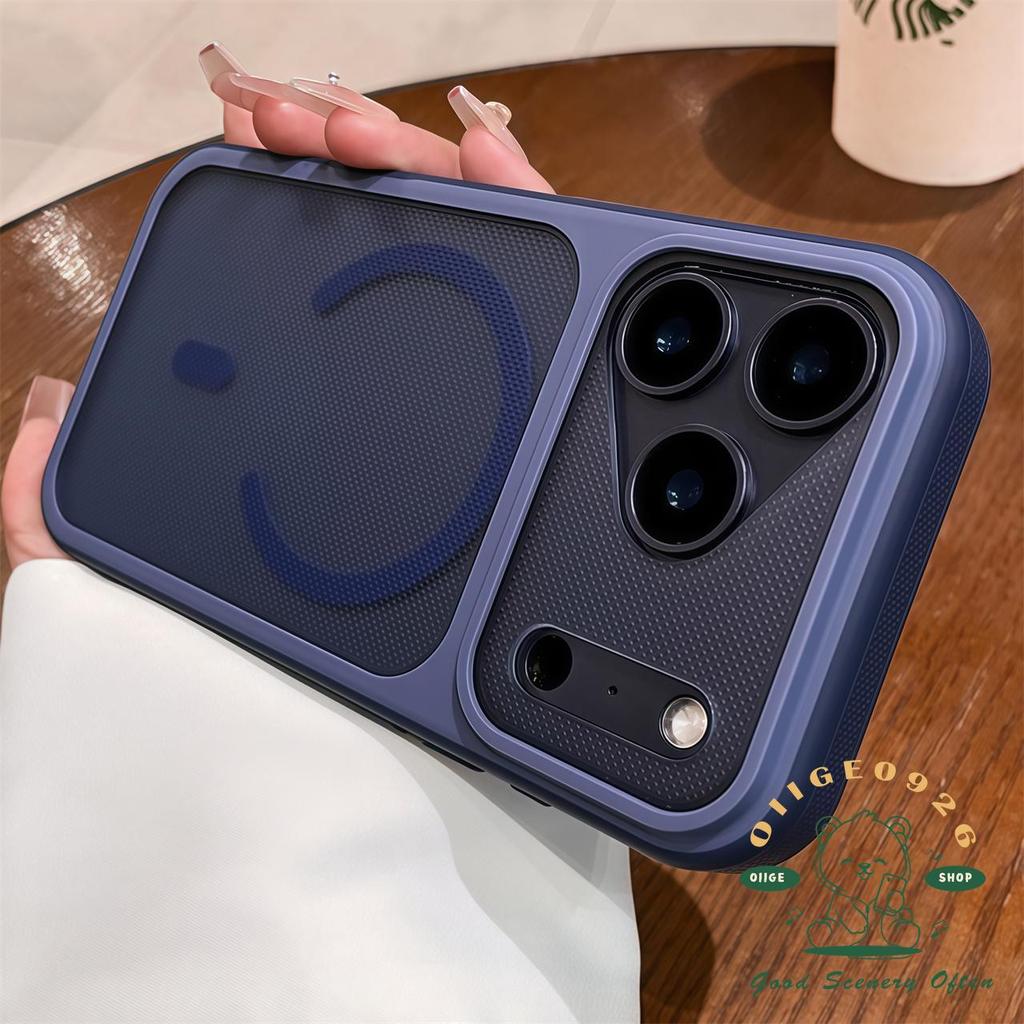【 Ốp lưng iPhone17 】 Túi khí điểm sóng da cảm giác thu hút từ tính Vỏ điện thoại iphone17 Pro Max 16 15 14 13 12 cho vỏ iPhone Vỏ mềm silicon TPU chống sốc