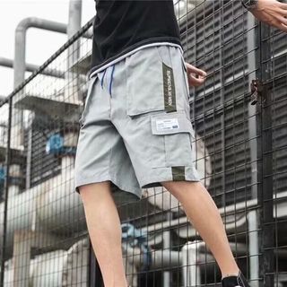 Quần short retro nhiều túi, phong cách dạo phố dáng rộng vừa vặn