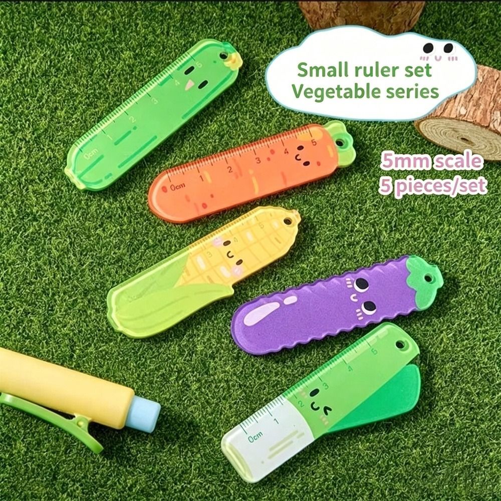 HIGHVIEWLS 5 Thước Động Vật Hoạt Hình, Thước Mini Chó Mèo 5cm Sáng Tạo, Ba Lô Di Động Dễ Thương Charm Thước Ba Lô Charm