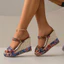 Kích Thước Lớn Nêm Gót Đế Bằng Giày Sandal Nữ Mùa Hè 2026 Phong Cách Bohemian Thời Trang Dép 1LLZ
