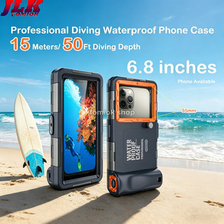 Ốp điện thoại chống nước hình ảnh / Video lặn dưới nước 15M cho iPhone Air 17 16 15 14 Plus 13 12 11 Pro Max XR 17E 16E XS Vỏ bảo vệ lặn đa năng