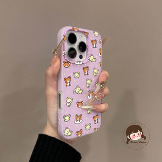 Ốp Điện Thoại Màu Kẹo Rilakkuma Dễ Thương Cho iTel City 200 100 A200 A90 A80 A70 A60 A60S A56 Pro A50C A06 A05S A04 Vỏ Chấm Đơn Giản Chống Rơi 2 in1 Bìa Cứng