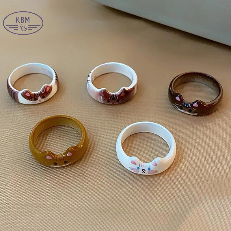 KBM Thời Trang Sáng Tạo Dễ Thương Thả Men Nhẫn Nữ Ngày Lễ Tình Nhân Quà Tặng Năm Mới FSSG