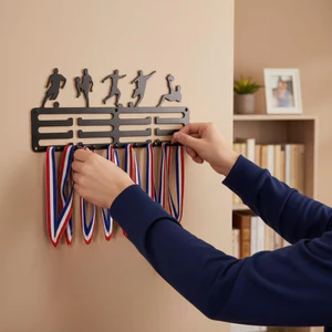 Thể Thao Mảng Bám Giá Kệ Treo Tường Treo Tường Khung Huy Chương Bóng Đá Móc Treo Cho Trường Học Phòng Khách Bóng Đá Nhà