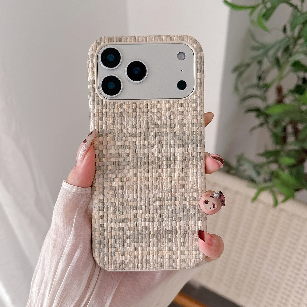 Từ Tính Nhiều Màu Sắc Dệt Cứng Nửa Gói Ốp Lưng Điện Thoại iPhone 17 Pro Max 17 Air 16 Plus 15 14 13 Vỏ Bảo Vệ Chống Sốc