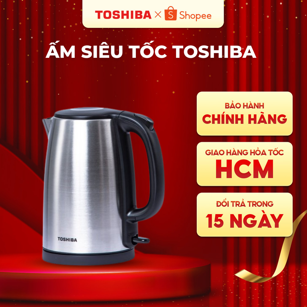 Ấm siêu tốc Toshiba KT-17SH2NV - Dung tích 1.7L - Bảo hành chính hãng 12 tháng