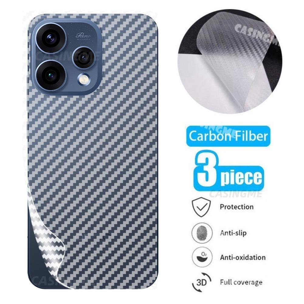 Oppo Reno 15 5G 2025 3D Mặt Sau Sợi Carbon Màn Hình Điện Thoại Mặt Sau Phim Cho Oppo Reno 15 Reno15 15Reno OppoReno15 Pro 15F F 5G Miếng Dán Bảo Vệ Màn Hình Sợi Carbon Phim