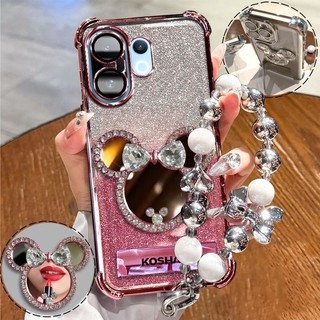 Ốp Gương Mickey Cho OPPO K12X K9S K12 K12S K13 Turbo Vỏ Điện Thoại Mềm Chống Rơi Vỏ Bảo Vệ