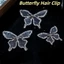 KANGN 5 Cái / bộ Kẹp Tóc Bướm, Kẹp Tóc Bướm Phong Cách Ngọt Ngào Handmade, Bộ Phụ Kiện Trang Trí Đầu Trang Trí Tinh Tế Đáng Yêu