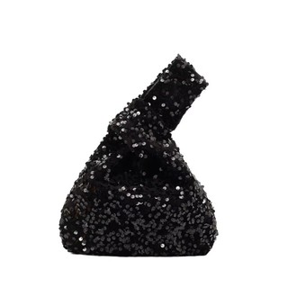 TONFASHION Handbag, Casual Cute Starry Sky Blingbling Sparkling Wrist Bag, Trendy Art Fashion Knot Portable Evening Bag Shoulder Bag