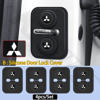 Mitsubishi Cửa Ô Tô Chống Va Chạm Dải Cửa Ô Tô Cản Góc Cửa Silicon Khóa Bảo Vệ Bao Silicon Giảm Sốc Miếng Lót Cho Ralliart Xforce Mirage Triton Xpander Lancer ASX
