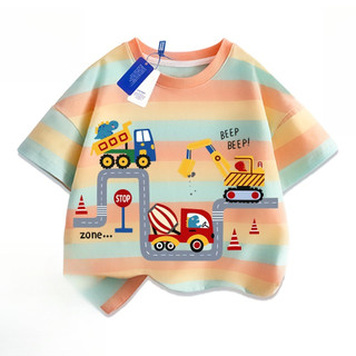 COD✅ (Hồ Chí Minh)DREAMY BABY 💥 Xu hướng hot 2026 Áo thun trẻ em NASA họa tiết xe xúc 100% cotton UnisexGiao hàng ngay