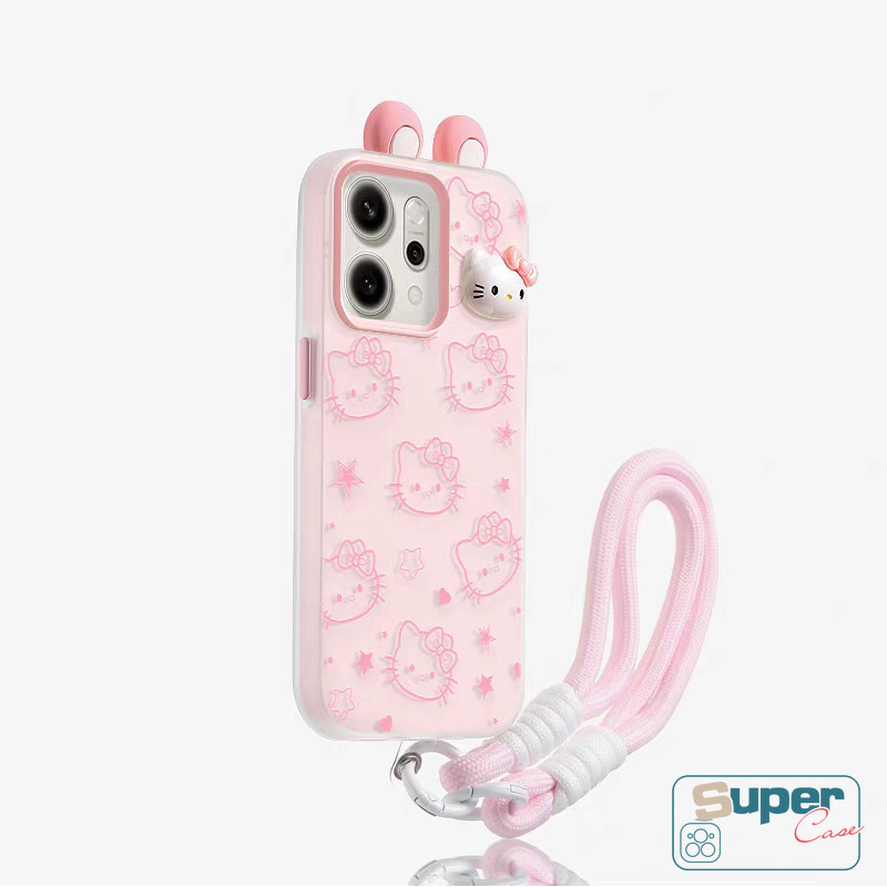 Ốp Lưng Cho Realme C53 C55 C63 C71 C75 15X C65 C21 C30 C30S Note 50 C67 C33 N61 C31 C15 C35 C85 C61 C51 11 5i 6i C3 C25Y Ngọt Ngào Dễ Thương Hình Mèo Con Trái Tim 3D Tai Silicon Mới 2 in1 Bao da