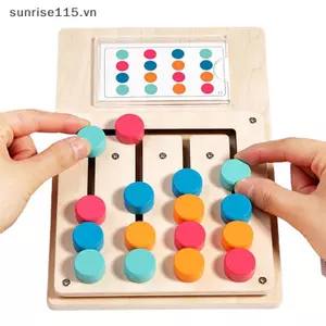 Đồ chơi xếp hình phối màu SRVN, Trò chơi trêu ghẹo trí não Montessori dành cho trẻ em 3, 4, 5, 6, 7 tuổi, Đồ chơi đi bộ đường trường cho bé trai và bé gái.