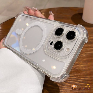 Vỏ Trong Suốt Từ Tính Cho iPhone 17 Air 16E 16 15 14 + 13 12 Mini 11 Pro Max XS Max X XR 8 7 6 6S + Ốp Điện Thoại Kinh Doanh Trong Suốt Mềm Bốn Vỏ Chống Sốc