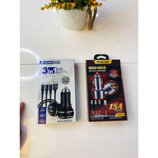PUGAN Tẩu Sạc Ô Tô 3 Đầu 3.0 & 4.0A Siêu Nhanh 15A Output Strongest Dành Cho Điện Thoại & Thiết Bị USB Phụ Kiện Oto