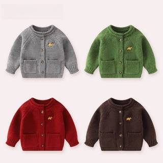 Áo Len Trẻ Em 2025 Thu Đông Phong Cách Mới Trung Nhỏ Trẻ Em Năm Ngựa Thêu Dày Cho Bé Cardigan Mềm Waxy Top