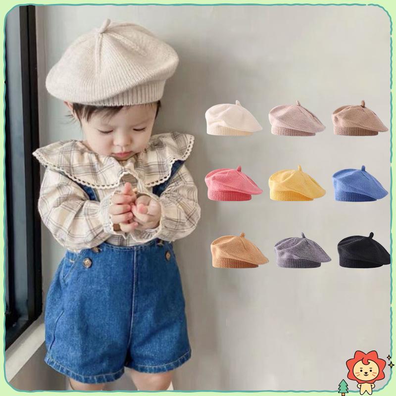 [Jielus] Mũ nồi dệt kim dễ thương thời trang cho bé Màu trơn Mũ ấm áp cho trẻ em Thu đông cho trẻ em Quà tặng phụ kiện Bonnet ngoài trời