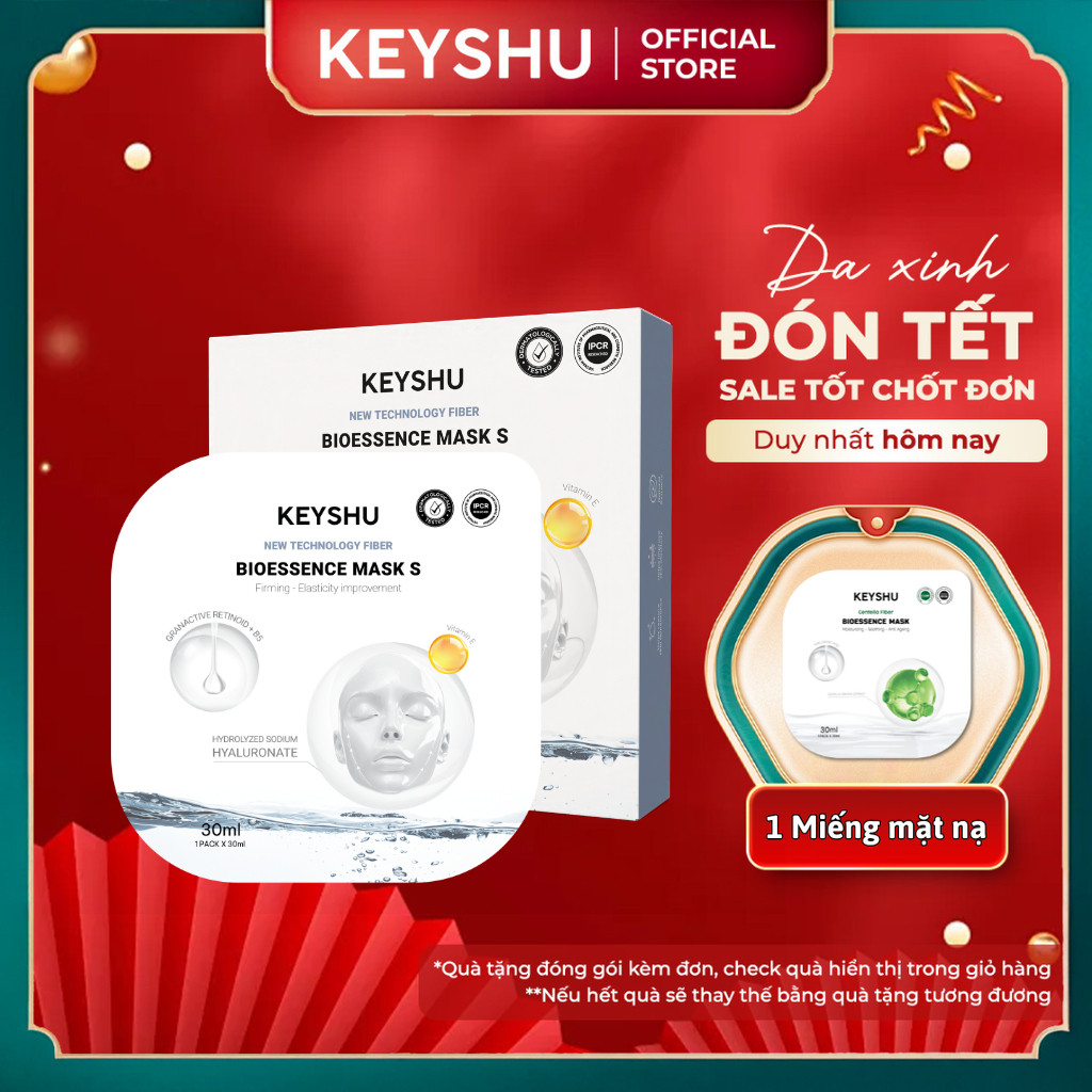 Mặt Nạ Nâng Cơ Bioessence Mask S KEYSHU Hỗ Trợ Nâng Cơ Và Săn Chắc Da ...