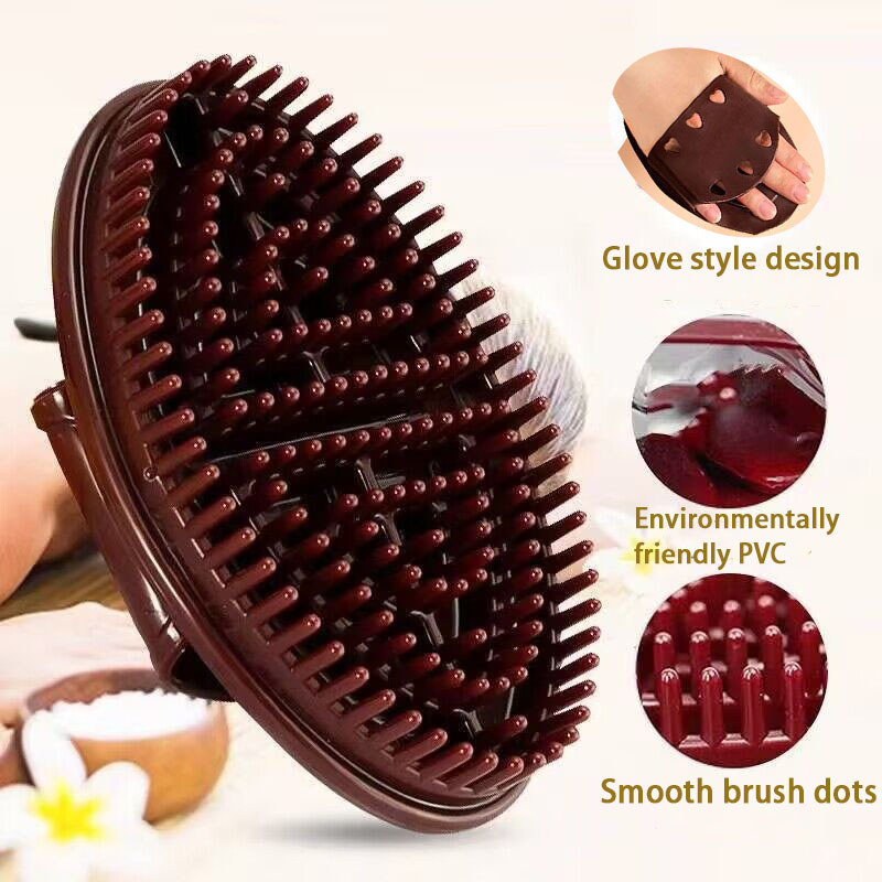 【24H】"Bàn chải massage body đa năng với đầu lông mềm giúp giảm mỡ thừa và tăng cường lưu thông khí huyết toàn thân "