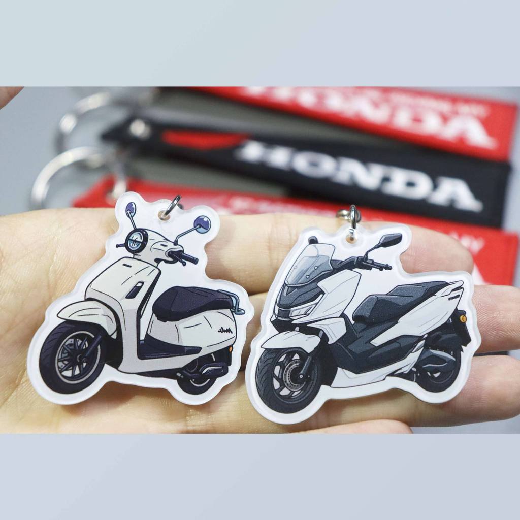 Mới Honda La125 / NS150 Acrylic Xe Máy Móc Khóa Cá Tính Xe Máy Mặt Dây Chuyền Thêu Xe Máy Móc Khóa