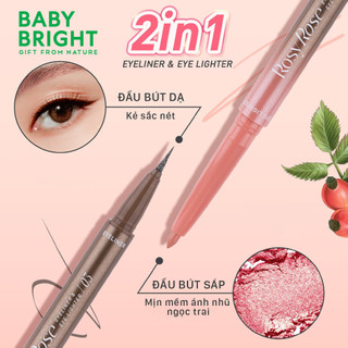 Bút Kẻ Mắt Và Sáp Mắt Baby Bright Rosy Rose Eyeliner And Eye Lighter 0.3ml + 0.2gr