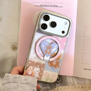 [Sheren] Ốp điện thoại hình gấu hoạt hình phù hợp với i17 16 15 14 13 12 11 pro max Vỏ bảo vệ chống sốc