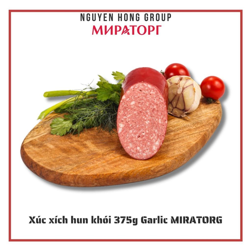 Xúc xích hun khói 375g Garlic Miratorg - Sản phẩm chính hãng
