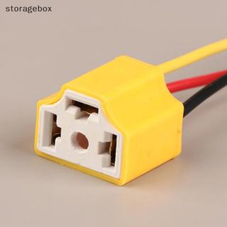 [Hộp lưu trữ] 5 Cái Đèn pha ô tô Đầu nối gốm sứ H4 Cắm gốm chịu nhiệt Đèn pha dây nịt Bộ chuyển đổi phích cắm H4 Soet Đẹp