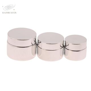 [hatheaven] Lọ Mỹ Phẩm 5-50g Kem Mặt Chai Thủy Tinh Bạc Lọ Kem Hộp Đựng Mỹ Phẩm Trống Móng Tay Keo Bình Đựng Trang Điểm Du Lịch Đẹp