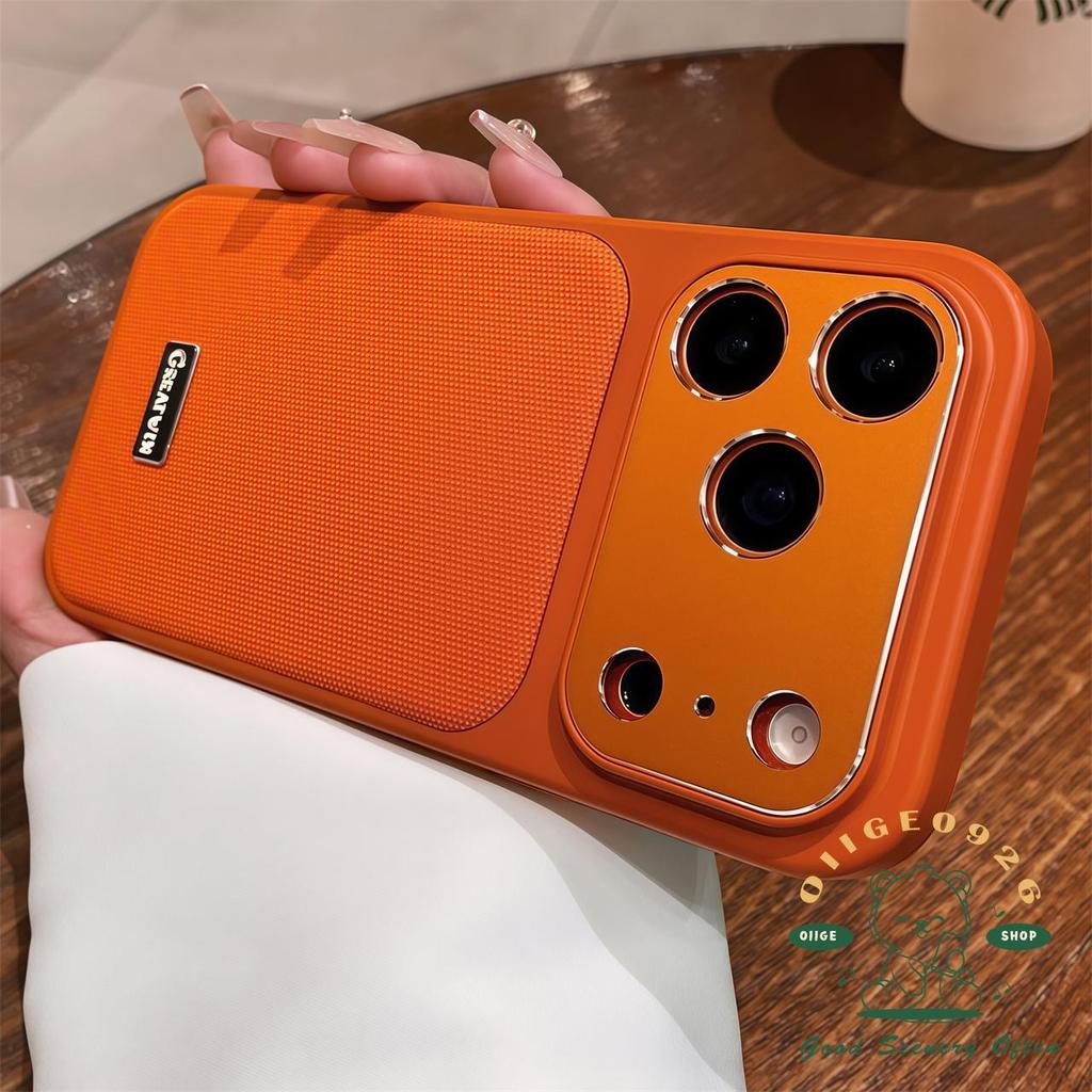 【 Ốp lưng iPhone17 】 Vỏ vải dệt chống rơi cảm giác da Vỏ điện thoại iphone17 Pro Max 16 15 14 13 cho vỏ iPhone Vỏ mềm silicon TPU chống sốc