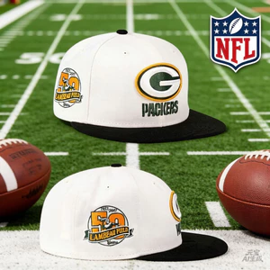 Mũ Bóng Chày 9FIFTY Green Bay Kỷ Niệm 50 Năm Cream Dome, Có Thể Điều Chỉnh Size