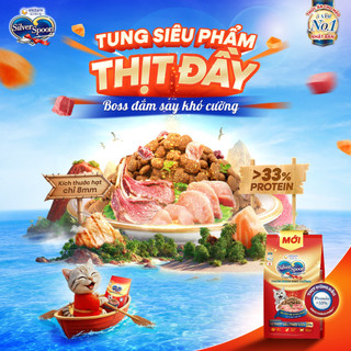 [Combo 5 - 10 Gói] Hạt Cho Mèo Silver Spoon Unicharm Nhiều Vị Nội Địa Nhật Bản (Gói 800g / 1Kg)