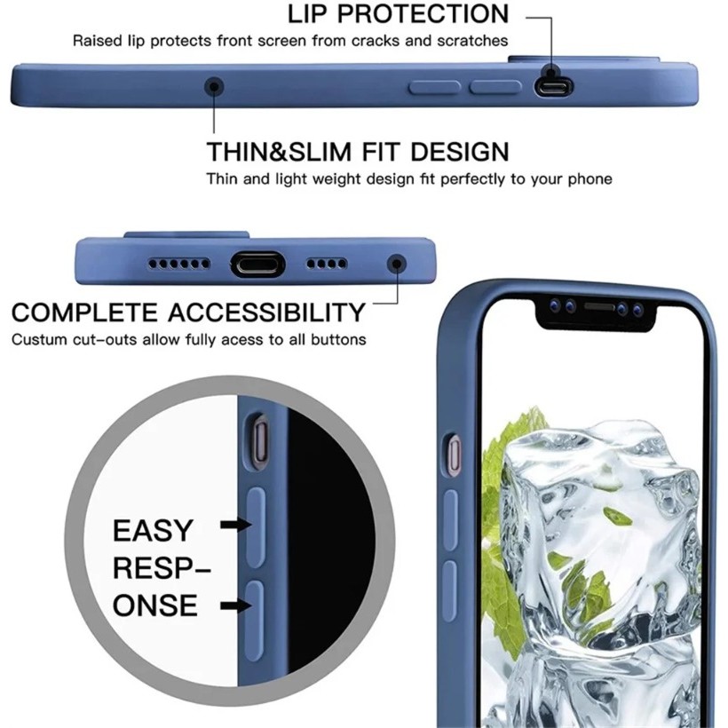 Ốp lưng silicon mềm TPU cho iPhone 13 Mini/13 Pro/13 Pro Max, chống sốc, cảm giác da, bảo vệ máy