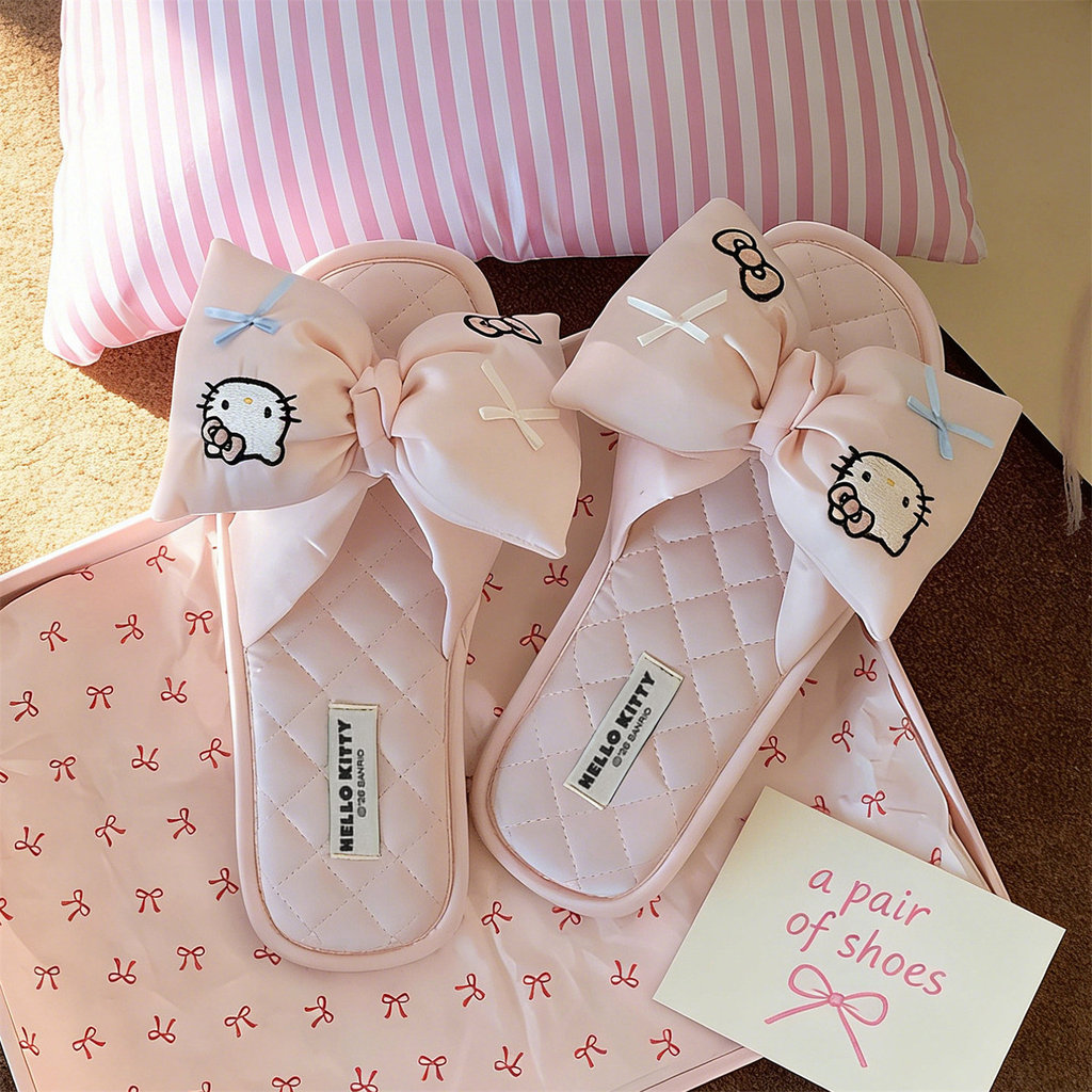 XIXITIAO Dép Nữ Cotton Satin Thoáng Khí Nhà Bốn Mùa Đa Năng