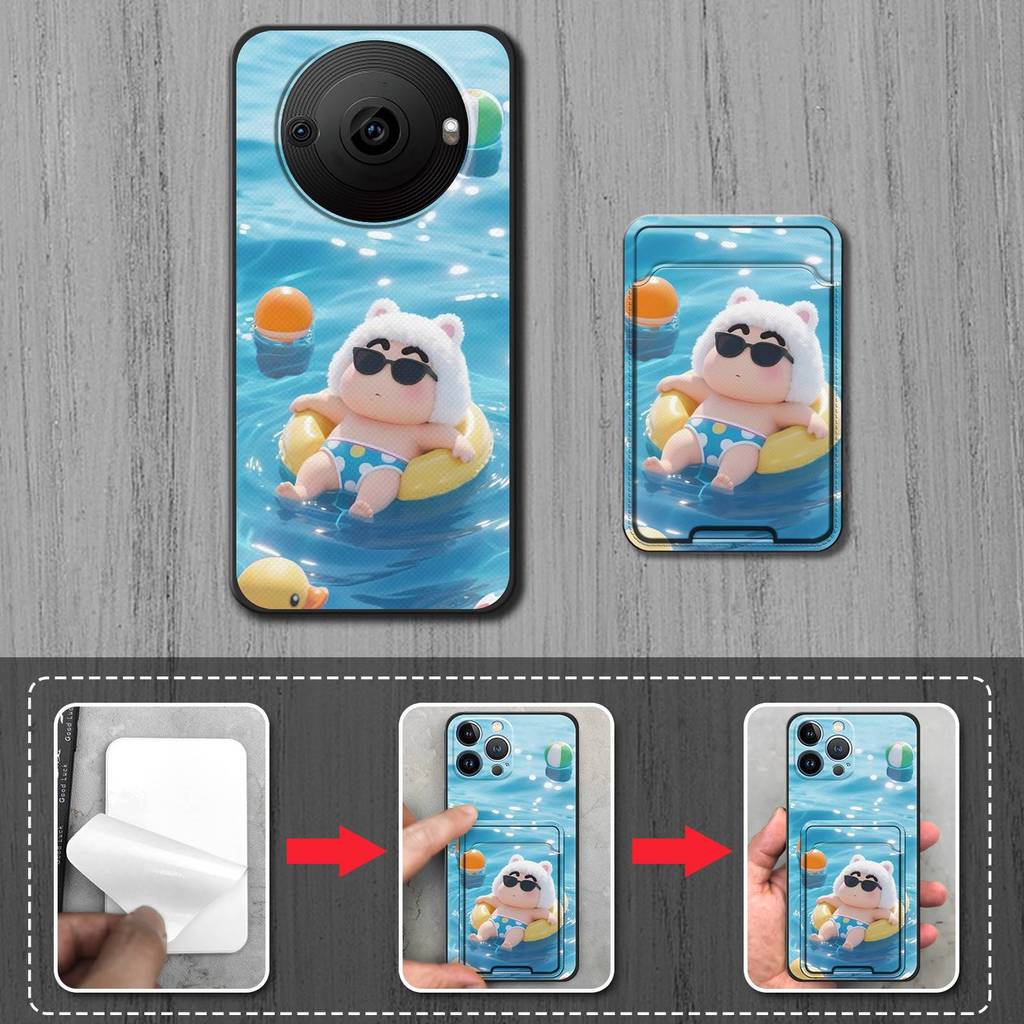 Ốp Điện Thoại TPU Chống Sốc Cho Sharp Aquos R8 Pro / SH-51D / R8S Pro Túi Đựng Thẻ Khe Cắm Thẻ Tay Áo Chống Thấm Nước Thiết Kế Thời Trang Hoạt Hình Silicon Dễ Thương Bọc Toàn Bộ Chống Bụi Bẩn
